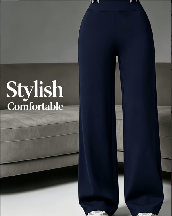 Pantalon Fitness Taille Haute Jambe Large