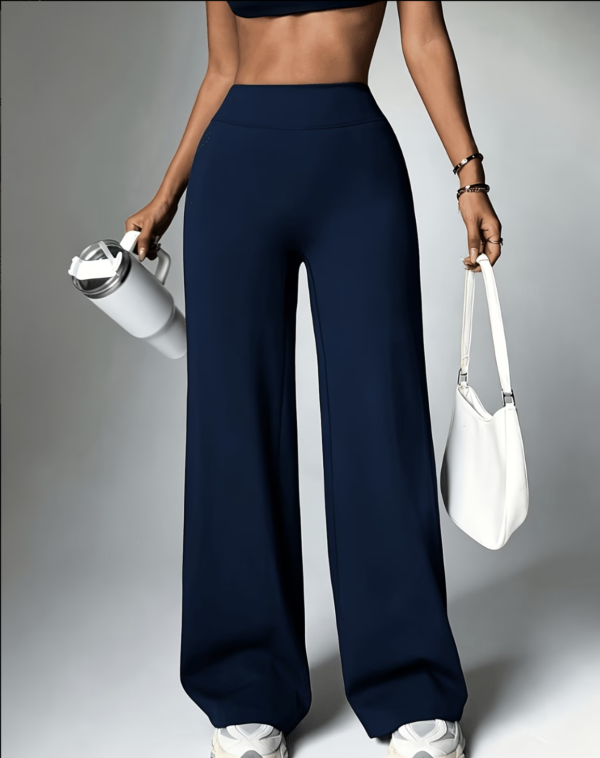Pantalon Fitness Taille Haute Jambe Large