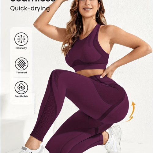 Ensemble de Yoga Basique 2 Pièces Uni