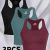 Lot de 3 Débardeurs de Sport Crop Top