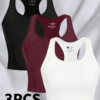 Lot de 3 Débardeurs de Sport Crop Top