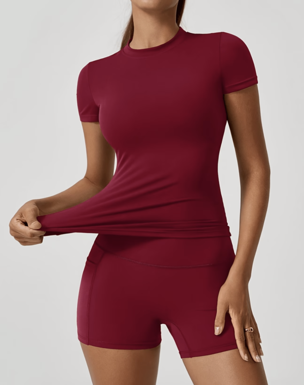 Ensemble T-Shirt et Short Gainant à Poches