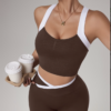 Ensemble Athleisure Large Bretelles et Leggings Sans Couture