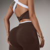 Ensemble Athleisure Large Bretelles et Leggings Sans Couture