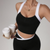 Ensemble Athleisure Large Bretelles et Leggings Sans Couture