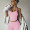Ensemble de Sport 2 Pièces Col Halter et Short