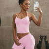 Ensemble de Sport 2 Pièces Col Halter et Short