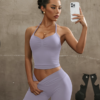 Ensemble de Sport 2 Pièces Col Halter et Short