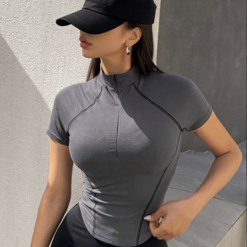Haut de Sport Demi-Zippé Extérieur