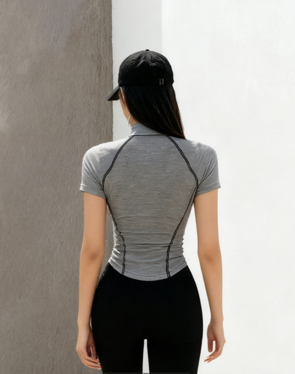 Haut de Sport Demi-Zippé Extérieur
