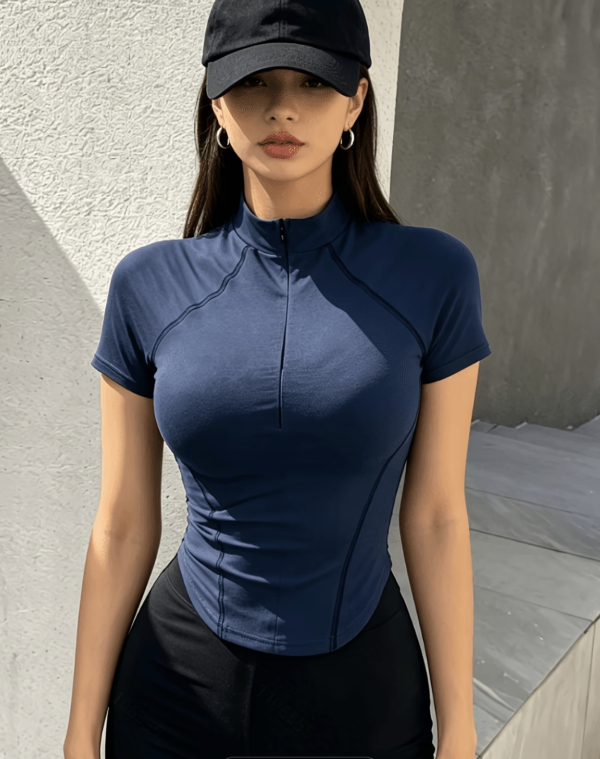Haut de Sport Demi-Zippé Extérieur