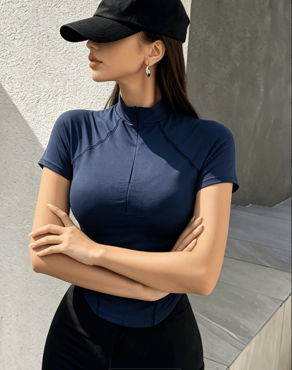Haut de Sport Demi-Zippé Extérieur