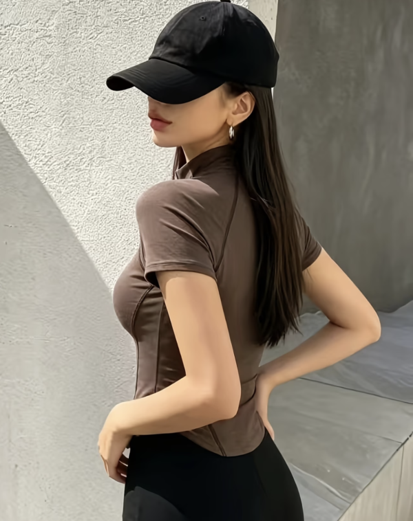 Haut de Sport Demi-Zippé Extérieur