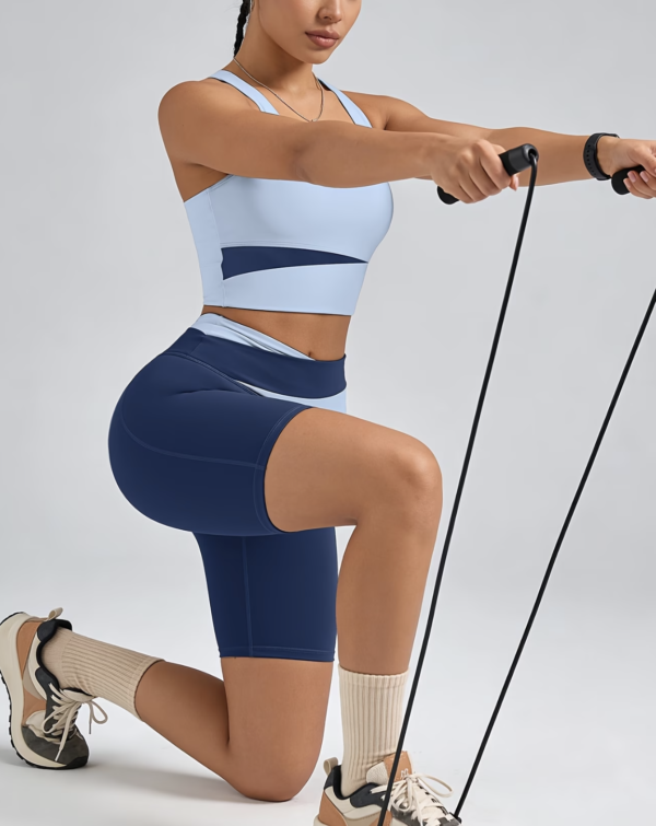 Ensemble de Sport 2 Pièces à Blocs de Couleurs
