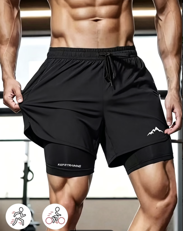 Short de Sport 2-en-1 Double Couche Peak