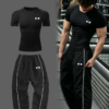 Ensemble de Sport 2 Pièces Haut Ajusté et Pantalon Ample
