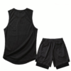 Ensemble de Sport 2 Pièces Débardeur et Short Double Couche