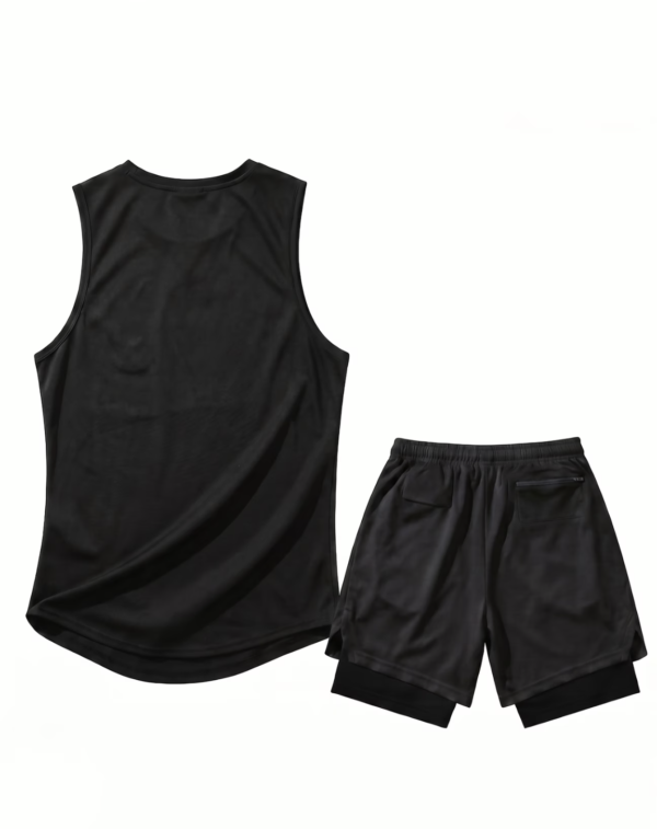 Ensemble de Sport 2 Pièces Débardeur et Short Double Couche