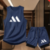 Ensemble de Sport 2 Pièces Débardeur et Short Double Couche