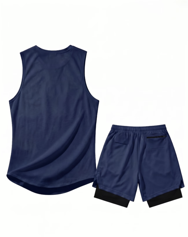 Ensemble de Sport 2 Pièces Débardeur et Short Double Couche
