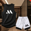 Ensemble de Sport 2 Pièces Débardeur et Short Double Couche