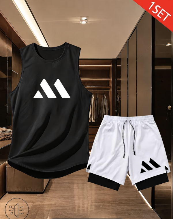 Ensemble de Sport 2 Pièces Débardeur et Short Double Couche