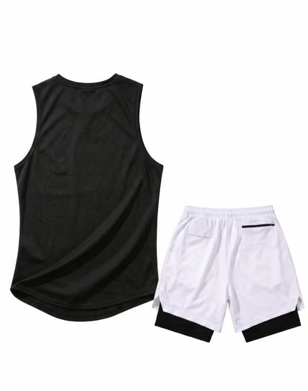 Ensemble de Sport 2 Pièces Débardeur et Short Double Couche