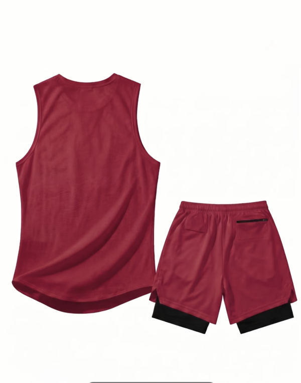 Ensemble de Sport 2 Pièces Débardeur et Short Double Couche