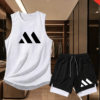 Ensemble de Sport 2 Pièces Débardeur et Short Double Couche