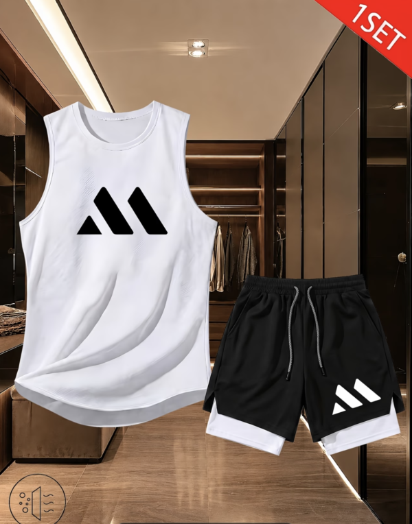 Ensemble de Sport 2 Pièces Débardeur et Short Double Couche
