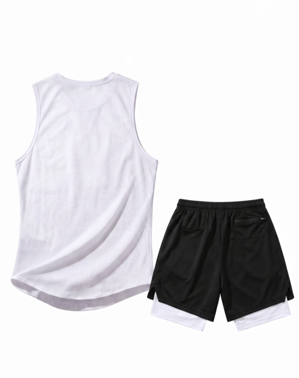 Ensemble de Sport 2 Pièces Débardeur et Short Double Couche