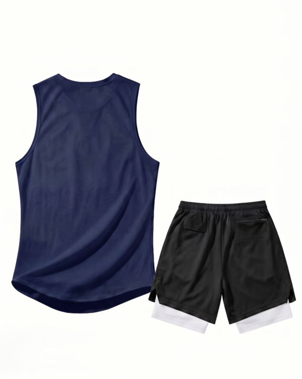 Ensemble de Sport 2 Pièces Débardeur et Short Double Couche
