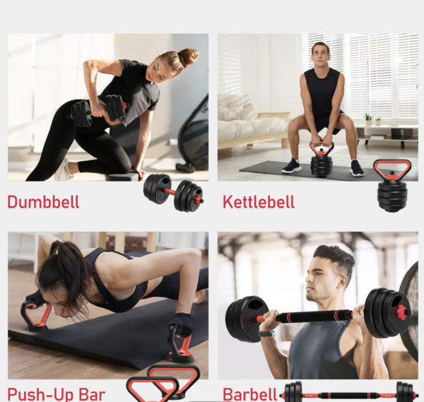 Kit de Musculation Évolutif GartistGo Haltères et Kettlebell
