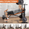 Banc de Musculation Ajustable Tout-en-Un avec Support Squat