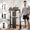 Banc de Musculation Ajustable Tout-en-Un avec Support Squat