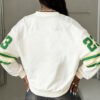 Pull à Capuche Imprimé Grande Taille pour Femme – Col en V et Style Urbain Tendance – Image 3