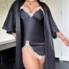 Ensemble 2 Pièces Grande Taille – Chemise de Nuit et Robe pour Femme