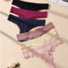 Lot de 6 Culottes Sexy Taille Basse pour Femme – Dentelle Élégante et Confort Quotidien