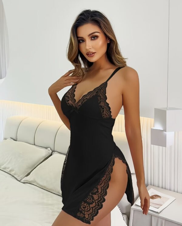 Robe Cami Sexy à Double Fente et Nœud