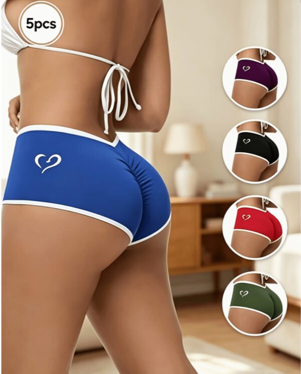 Rectangle 643 Lot de 5 Culottes Femme à Imprimé Pêche – Confortables, Tendance et Féminines