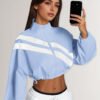 Veste Sportive Femme à Col Montant – Fermeture Éclair et Taille Ajustable – Image 5