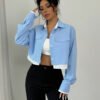 Chemise Manches Longues Color-Block – Style Décontracté Chic & Professionnel