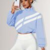 Veste Sportive Femme à Col Montant – Fermeture Éclair et Taille Ajustable