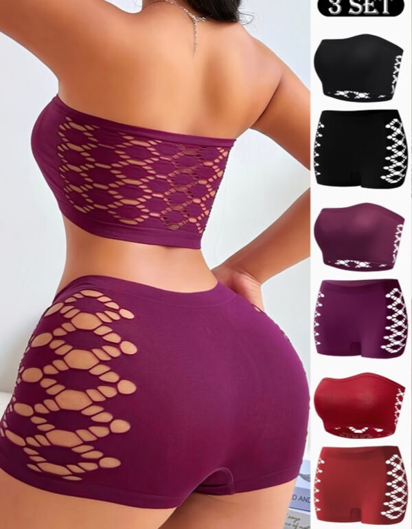 Ensemble 3 Pièces Soutien-Gorge Sans Bretelles pour Femme – Élégance, Maintien et Polyvalence