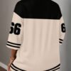 Maillot de Hockey Mesh Numéro 66 – Style Color Block & Col V (Femme)