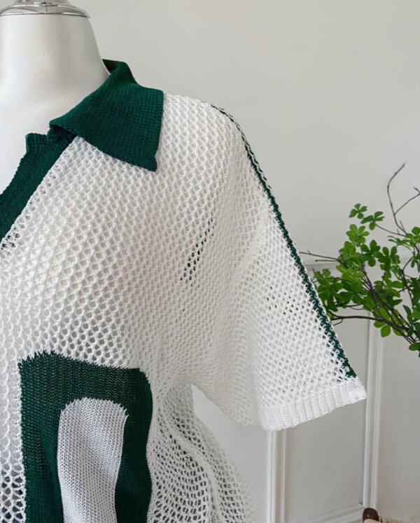 Haut Décontracté Fluide à Manches Courtes – Style Ouvert pour Femme