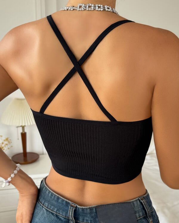 Camisole Élégante en Maille – Top Respirant & Extensible à Bretelles (Femme)