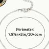 Rectangle 856 Bracelet de Cheville Tendance pour Femme – Bijou de Pied Élégant et Ajustable