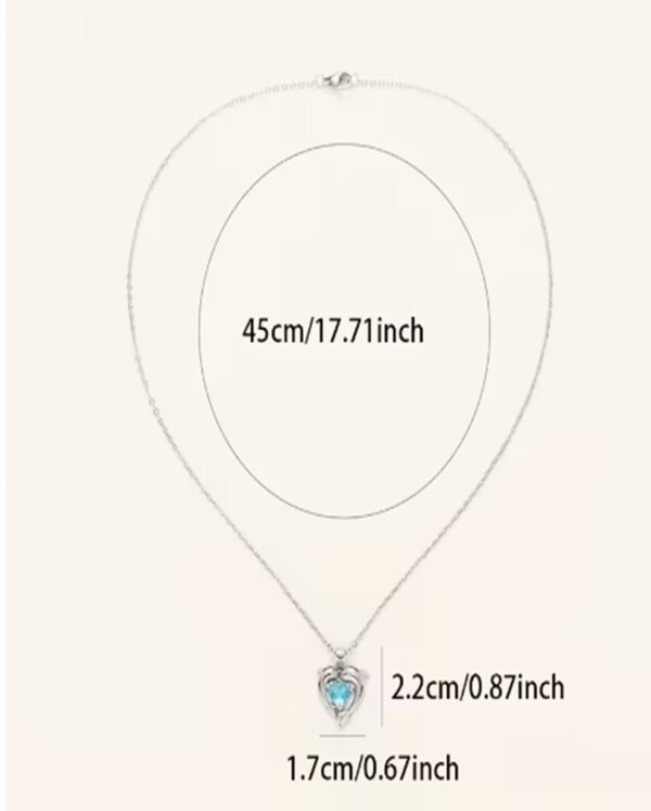 Collier "Étreinte du Dauphin" en Saphir Synthétique Bleu – Pendentif Animal Romantique et Élégant
