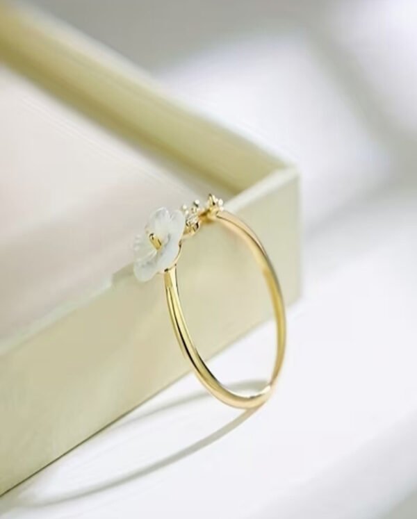 Bague Créative en Forme de Feuille et Fleur – Anneau Ajustable et Poétique pour Femme